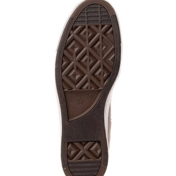 Converse Cream High-Top Sneakers with Rubber Toe Cap and Thick Sole - Picture 4 of 6